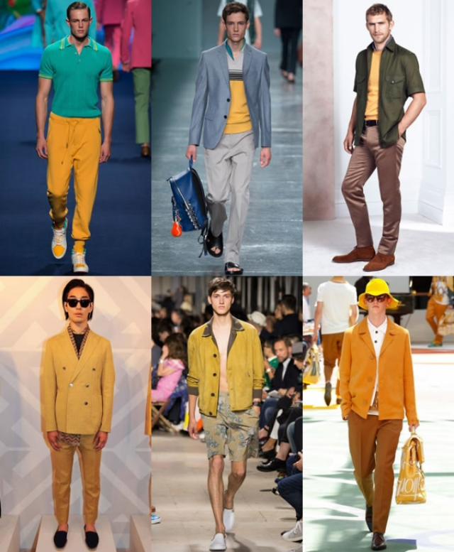 Nam giới cũng có rất nhiều gợi ý trang phục màu vàng cho dịp Tết. Ảnh: Internet