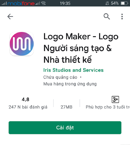 thiết kế logo trên điện thoại online