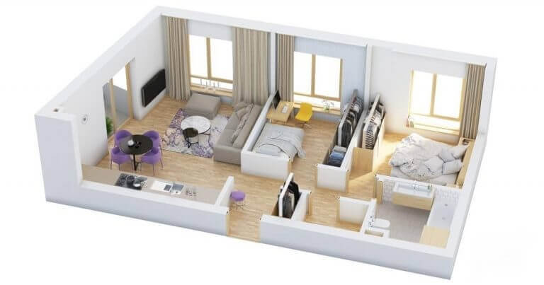 TOP 10 Thiết Kế Nhà 60m2 1 Tầng Đẹp Gọn Gàng