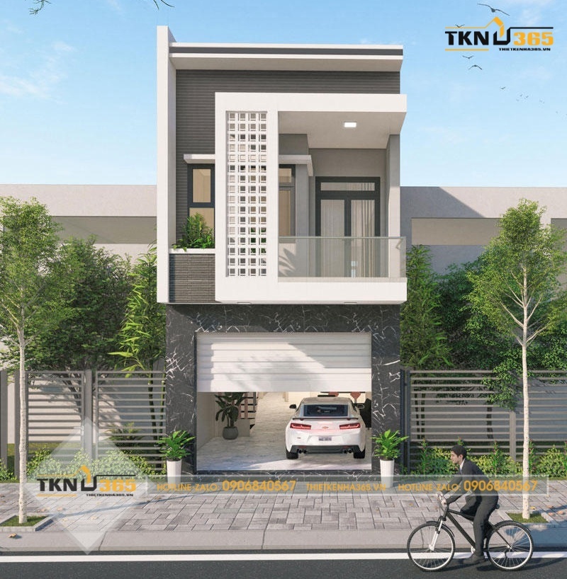 Thiết kế nhà 2 tầng 20m2