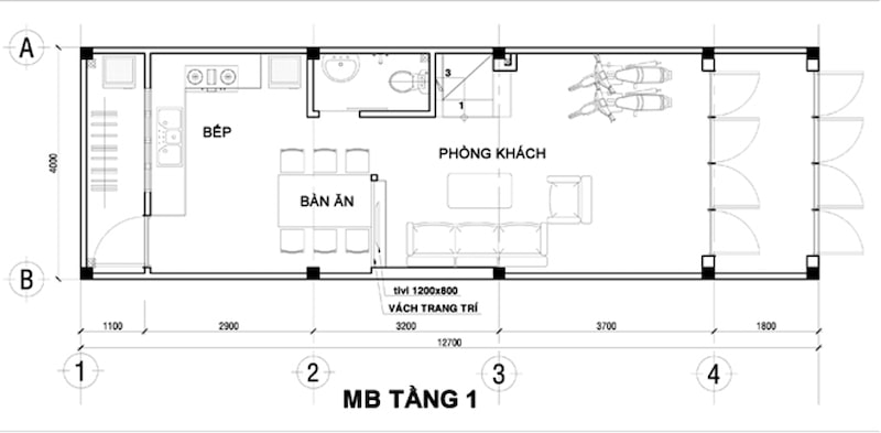 thiết kế nhà 2 tầng 3 phòng ngủ 80m2 - 9