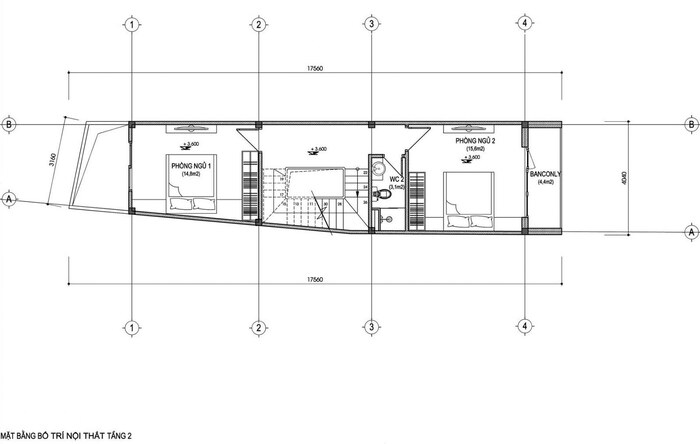 Thiết kế nhà phố 3 tầng 3x10m hiện đại 3