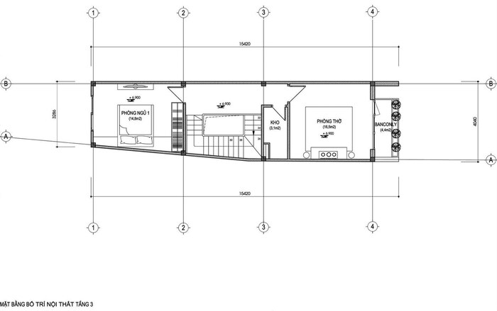 Thiết kế nhà phố 3 tầng 3x10m hiện đại 4