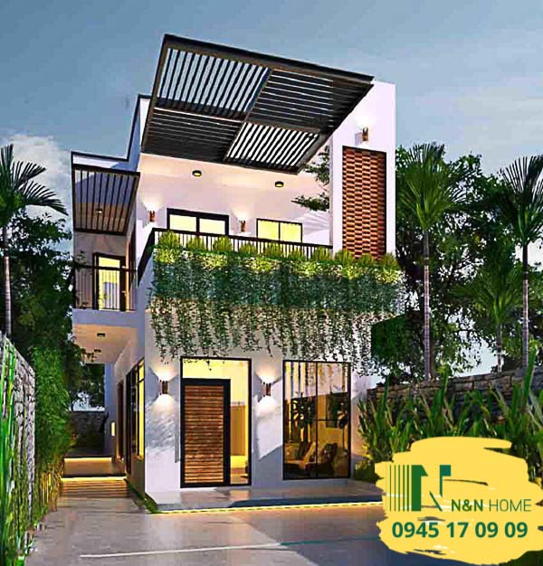 thiết kế nhà 40m2 2 tầng 3 phòng ngủ