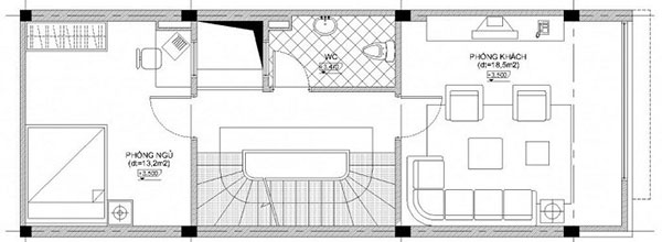 Thiết kế nhà 40m2 3 tầng