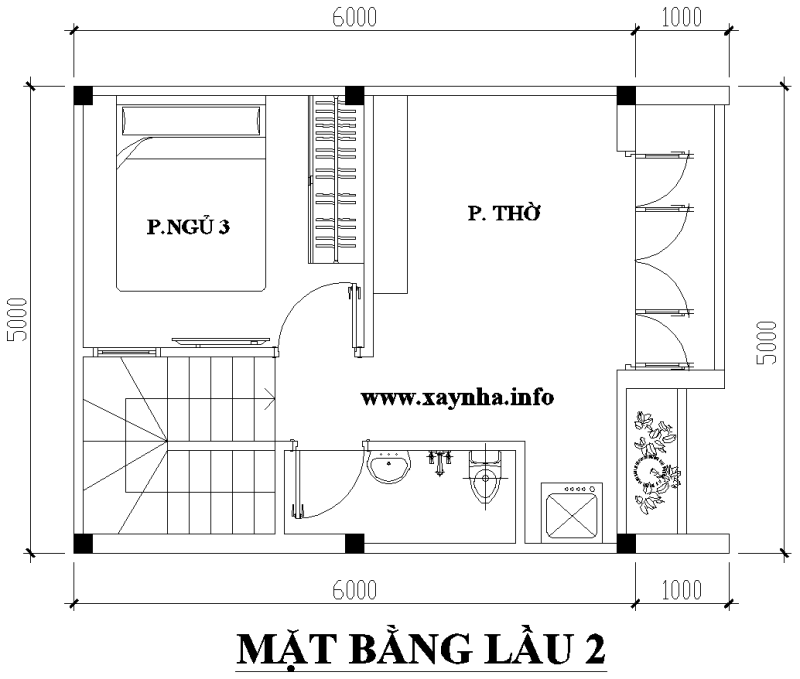 thiết kế nhà 5x6m