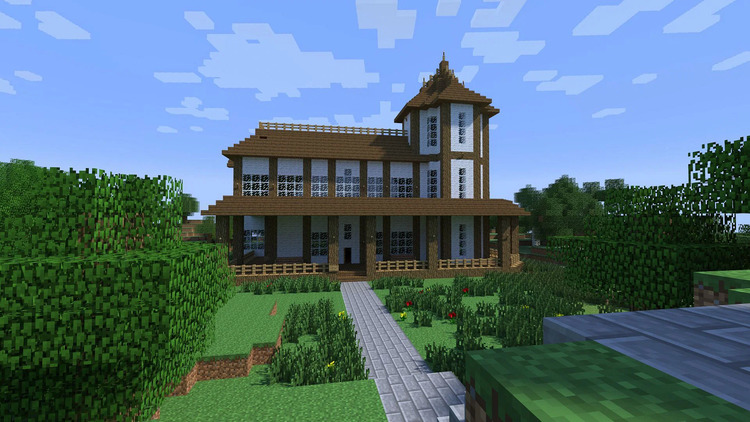 Thiết kế nhà biệt thự trong Minecraft