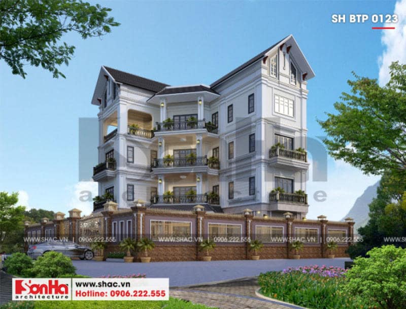 thiết kế nhà chữ l 2 tầng 80m2