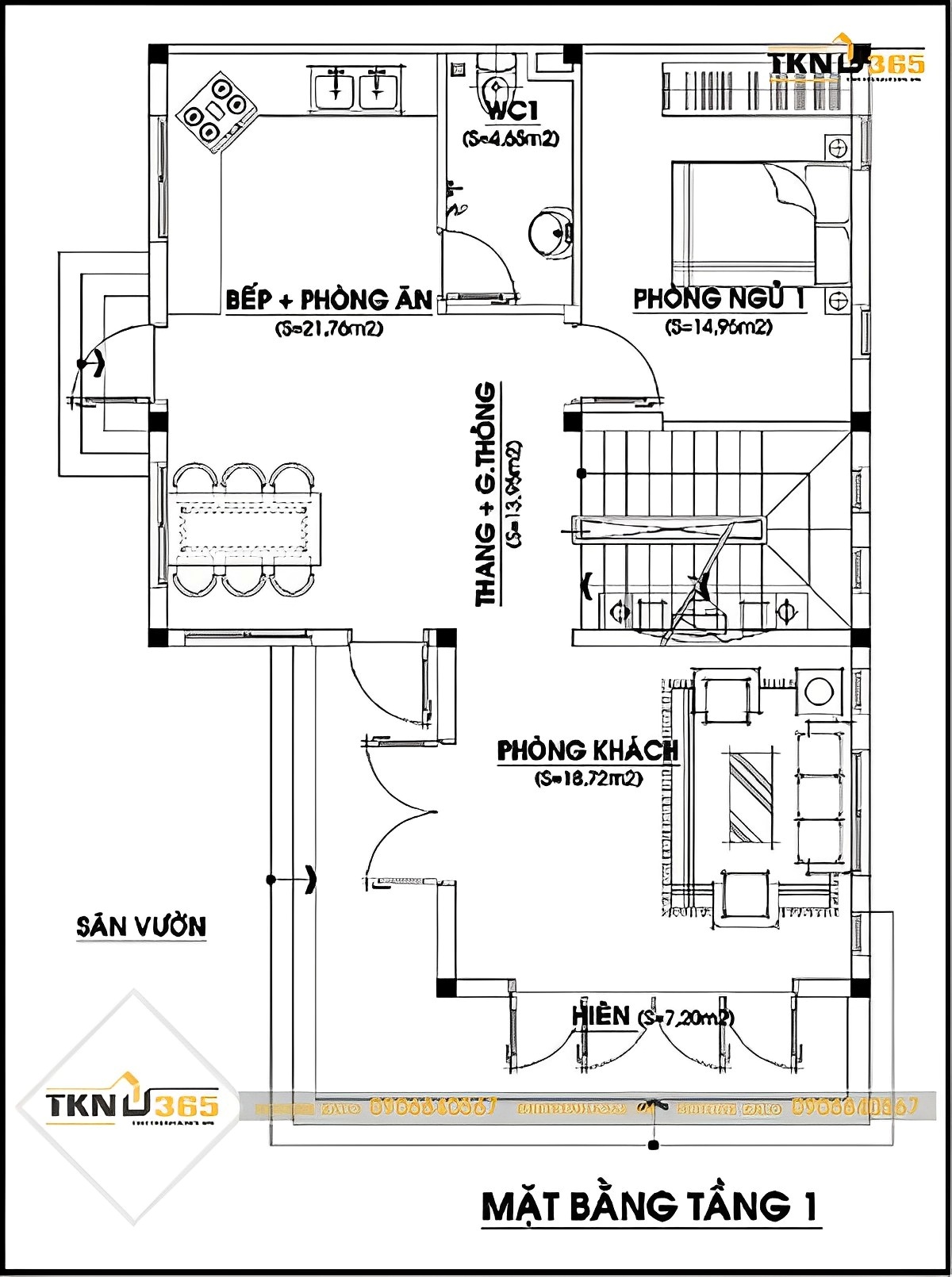 Thiết kế nhà 1 tầng