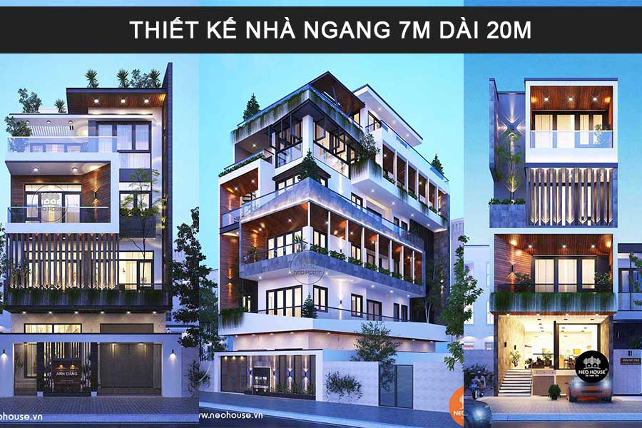 10 mẫu thiết kế nhà ngang 7m dài 20m đẹp mới nhất 2022