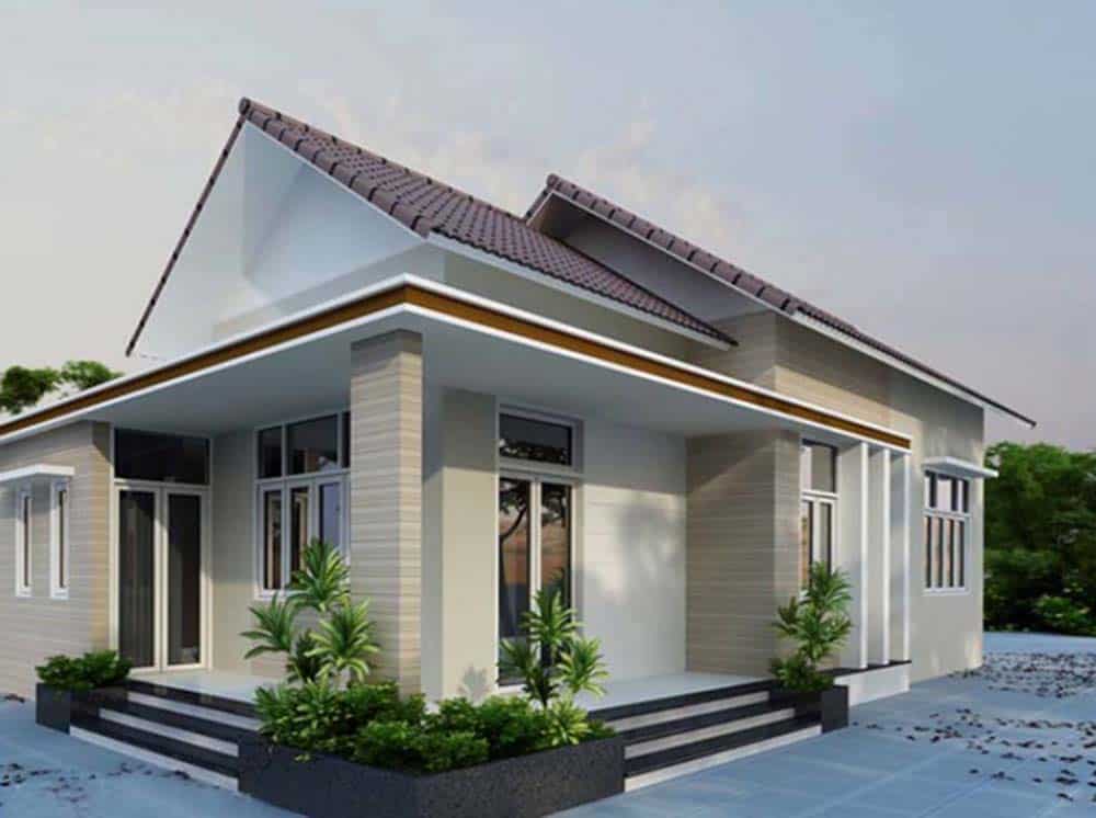 Thiết kế nhà ống 1 tầng 60m2 siêu đẹp và sang trọng