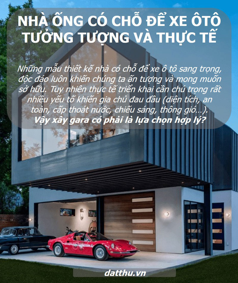 Thiết kế nhà ống có gara ô tô