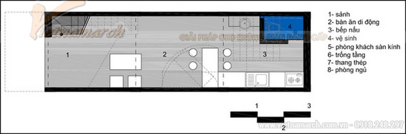 17++ mẫu nhà phố nhà ống đẹp 30m2 hiện đại không thể rời mắt chỉ dưới 500 triệu > Thiết kế nhà ống 30m2 1 tầng