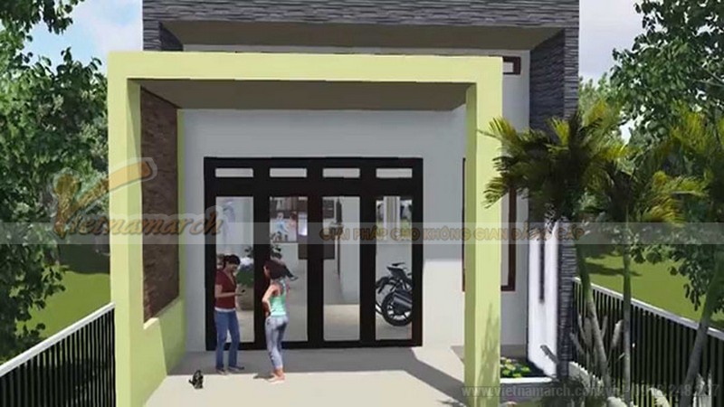 17++ mẫu nhà phố nhà ống đẹp 30m2 hiện đại không thể rời mắt chỉ dưới 500 triệu > Mặt tiền nhà ống 30m2 1 tầng