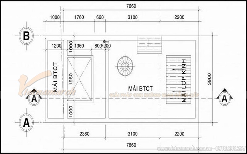 17++ mẫu nhà phố nhà ống đẹp 30m2 hiện đại không thể rời mắt chỉ dưới 500 triệu > Bản thiết kế nhà ống 30m2 5 tầng - tầng 5