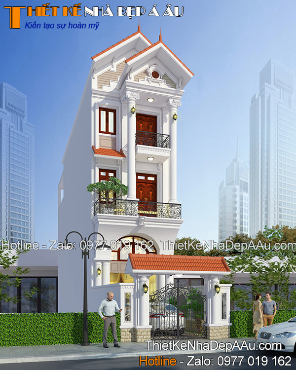 Mẫu nhà phố 3 tầng 4x18