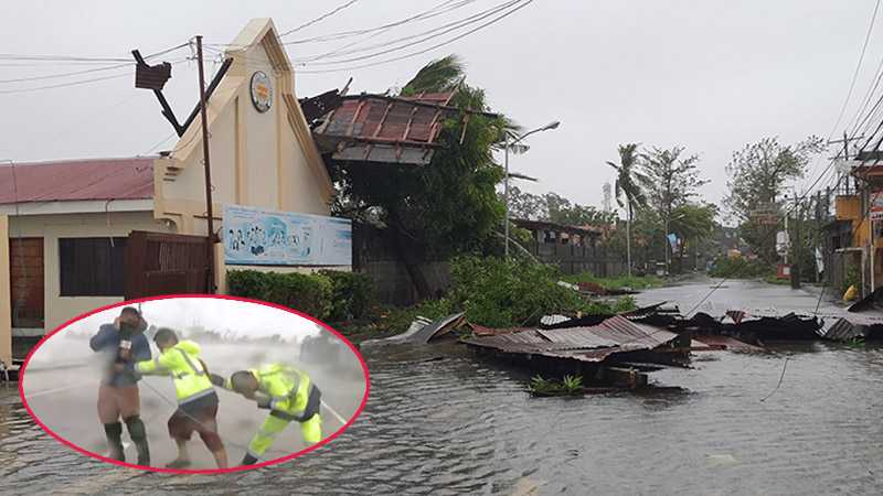 Hình ảnh cơn bão số 9 càn quét Philippines với sức gió mạnh dữ dội: Đã có những thiệt hại đầu tiên