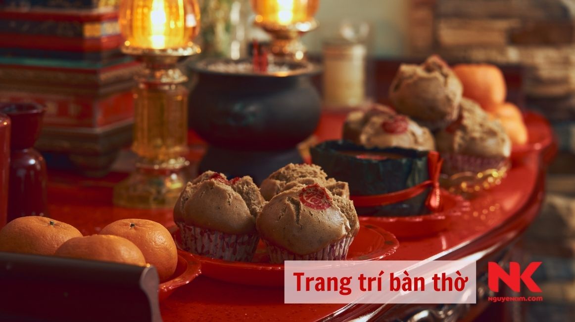 cách trang trí bàn thờ ngày tết đẹp