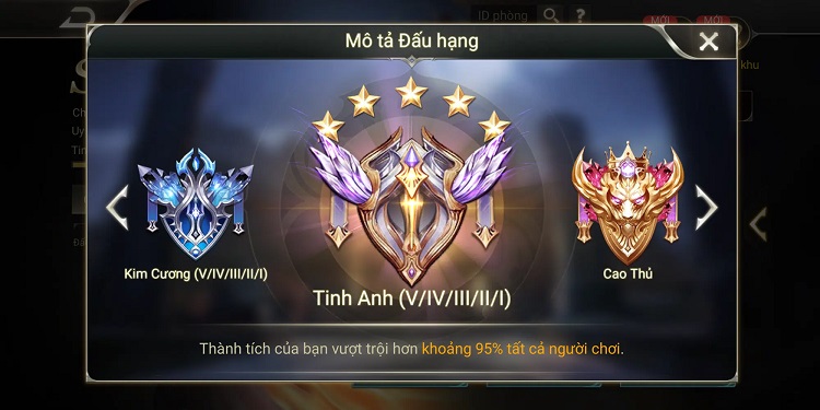 Tổng hợp các Rank trong Liên Quân Mobile