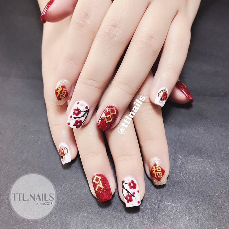 Mẫu Nail Tết Đẹp