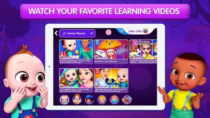 ChuChu TV Lite cung cấp kho tàng video sinh động giúp tạo động lực cho bé học tập