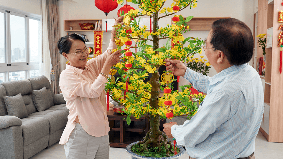 Dây thỏi vàng đem đến may mắn, tài lộc làm vật trang trí