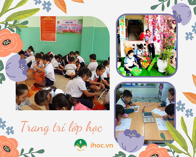 cách trang trí lớp học ngày tết