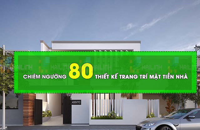 trang trí cột nhà mặt tiền