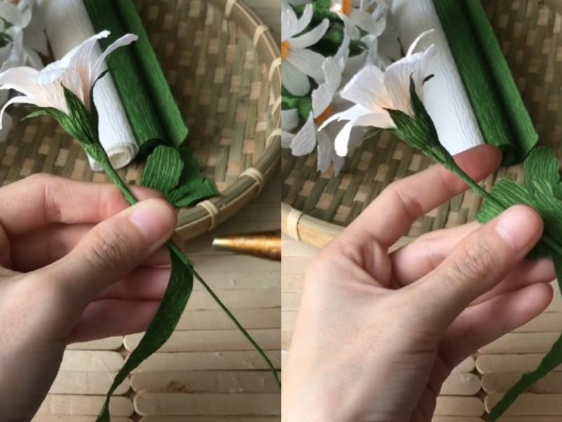 Cách làm hoa cúc trắng từ vải độc đáo