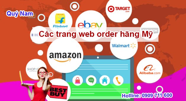 Web bán hàng online nước ngoài - Web order hàng Mỹ