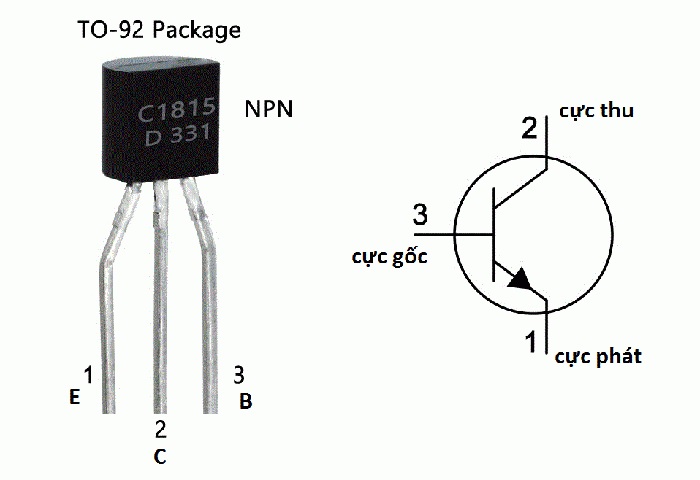 Cách xác định chân của Transistor