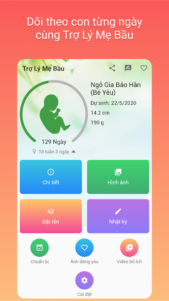 Ứng dụng Trợ lý mẹ bầu - Theo dõi thai kỳ, tính ngày dự sinh, lịch khám thai | Link tải free, cách sử dụng