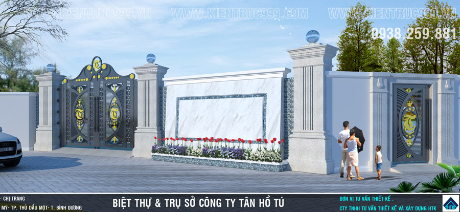 kích thước trụ cổng nhà, cửa cổng theo phong thủy