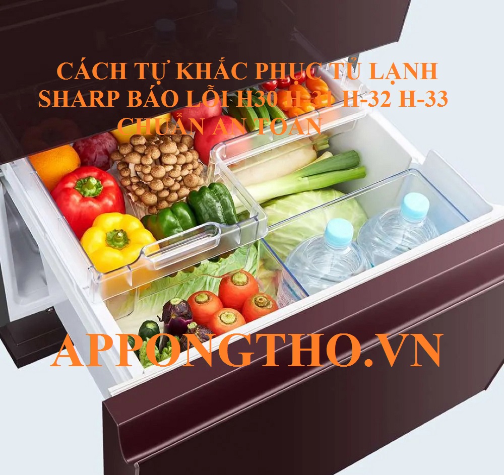 Lỗi H-33 tủ lạnh Sharp làm hỏng hoàn toàn bộ phận quạt