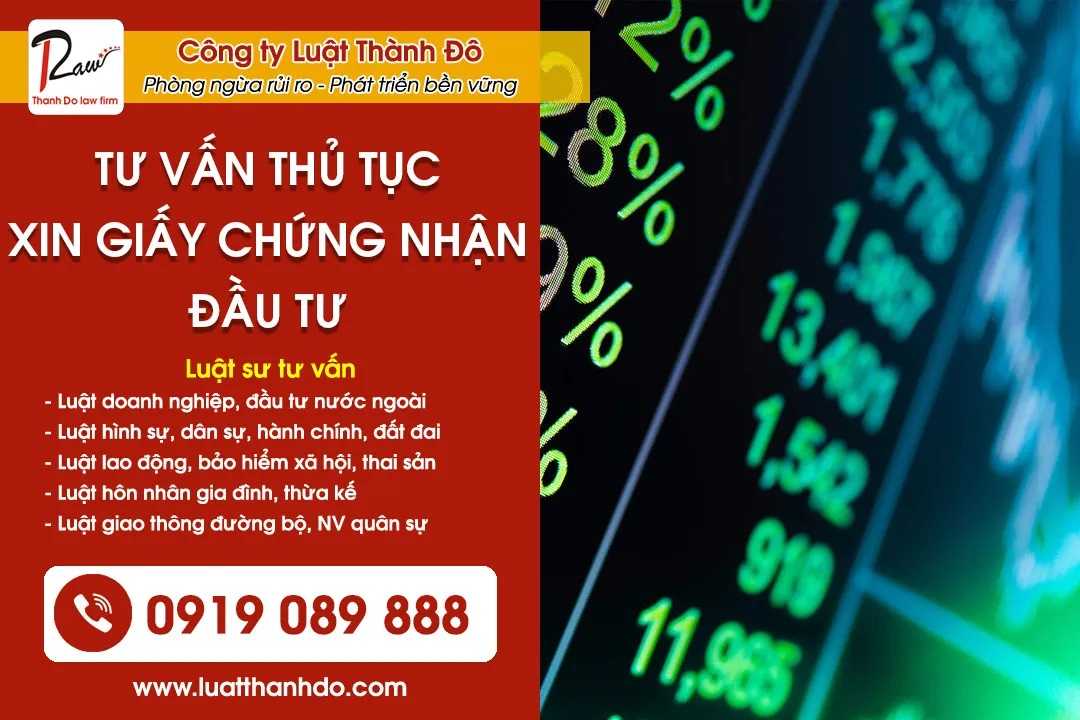 Luật sư tư vấn thủ tục cấp Giấy chứng nhận đầu tư 