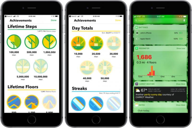 Achievement - App đi bộ kiếm tiền trên iPhone