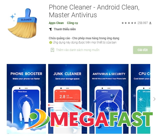 TOP 5 ứng dụng dọn dẹp tốt nhất cho điện thoại - Megafast – Hệ thống so sánh và thông tin tài chính