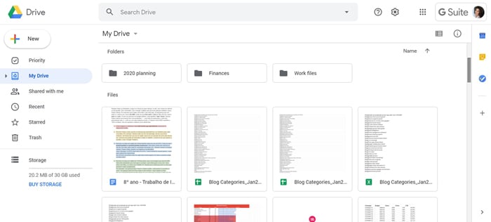Google Drive là nền tảng cho phép lưu trữ nhiều dạng dữ liệu và chia sẻ với người khác.