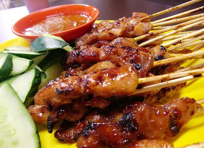 Văn hóa ẩm thực Malaysia - Món Satay nướng từ thịt bò
