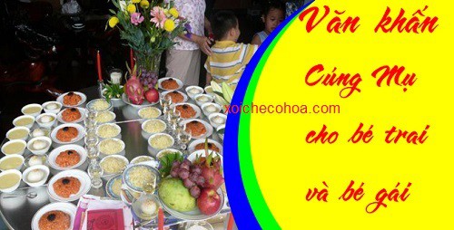 văn khấn cúng đầy tháng cho bé