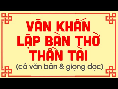 Văn Khấn Lập Bàn Thờ Thần Tài Mới - Nhang Khuynh Diệp