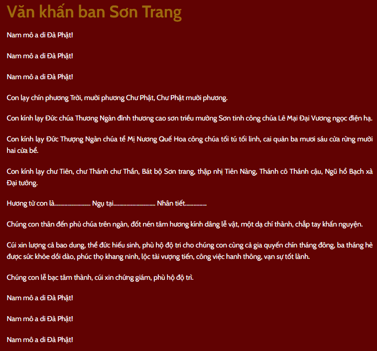 Van Khan Son Trang