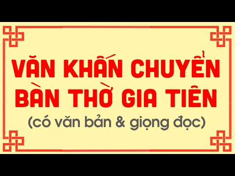 Văn Khấn Thay Bàn Thờ Mới - Nhang Khuynh Diệp