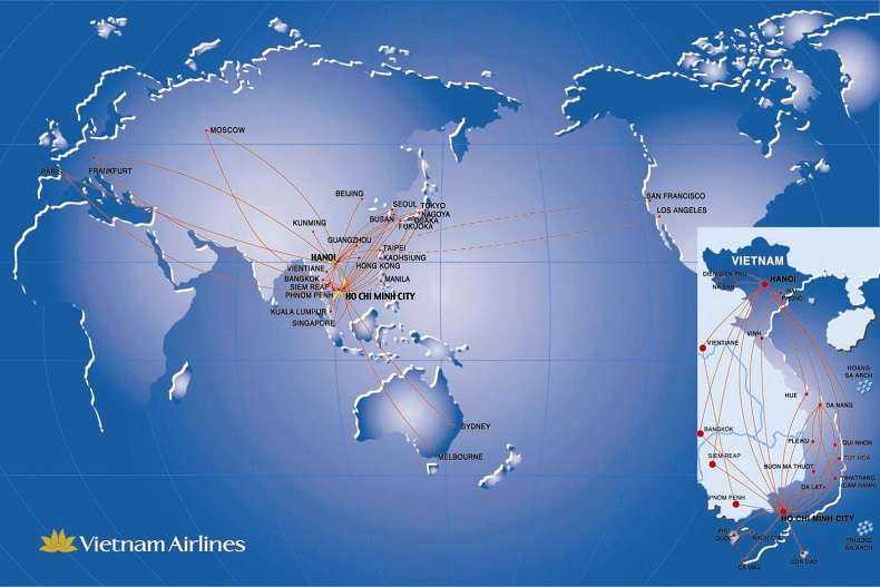 Mạng lưới đường bay của Vietnam Airlines