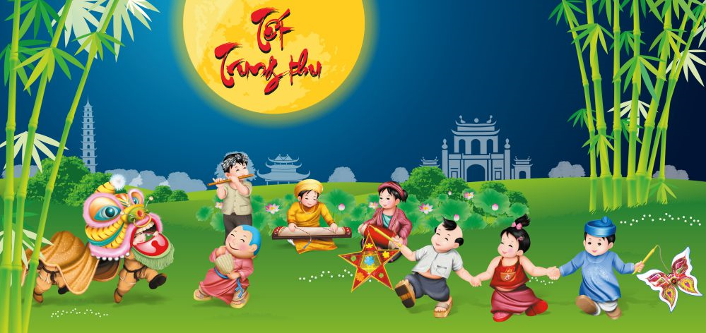 Vẽ tranh tết trung thu đẹp nhất