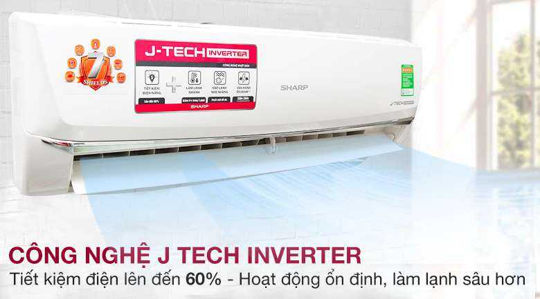 J Tech Inverter - Máy lạnh Sharp Inverter 1.5 HP AH-X12SEW