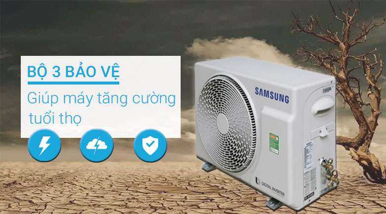 Bộ 3 bảo vệ - Máy lạnh Samsung Inverter 1.0 HP AR10MVFHGWKNSV