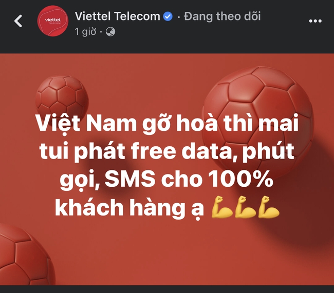 Nhà mạng chịu chơi nhất gọi tên Viettel: Miễn phí 'data, phút gọi, SMS' cho người dùng khi tuyển Việt Nam hòa Thái Lan 2-2 ở AFF Cup - Ảnh 2.