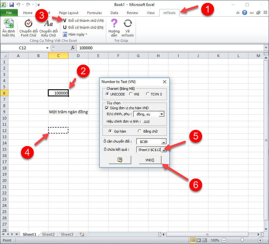 phan mem doi so thanh chu trong Excel, Word – VnTools: