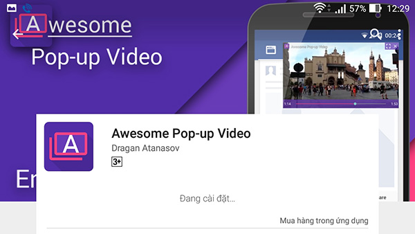 Vừa xem YouTube vừa lướt web Android với ứng dụng Awesome Pop Up Video
